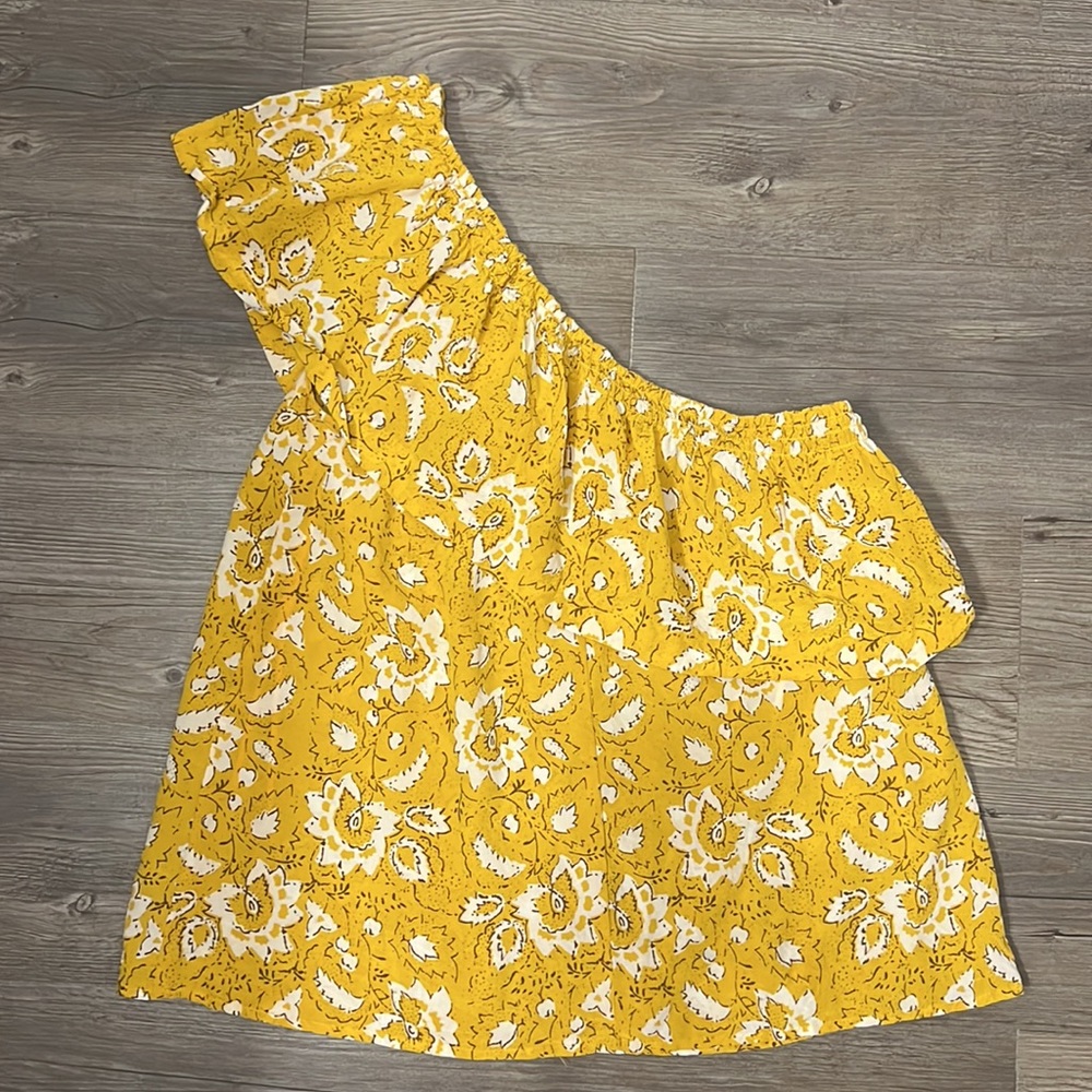 Madewell One Shoulder 100% Silk Top - Picture 5 of 6